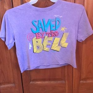 Saved by the bell cropped t-shirt